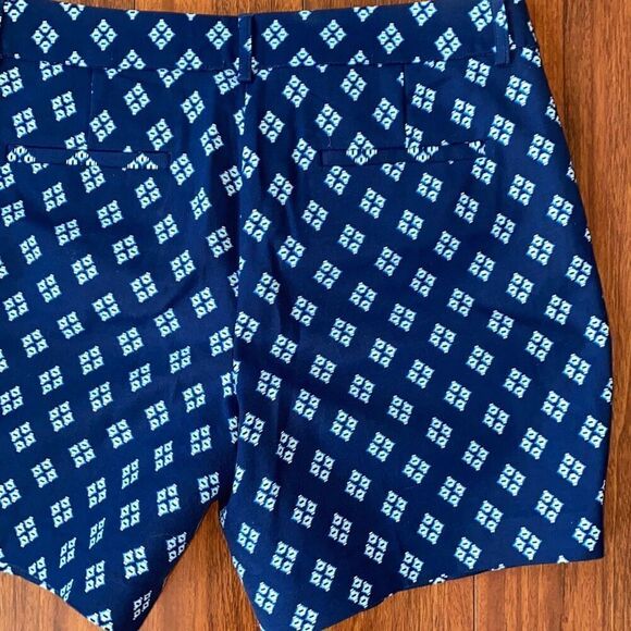 Kenar navy chino Bermuda shorts with geometric print size 10 - Picture 8 of 10